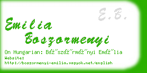 emilia boszormenyi business card
